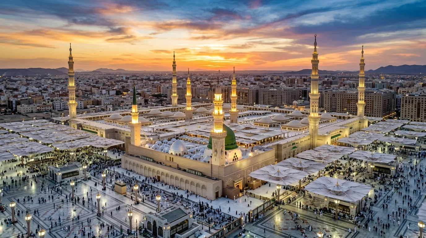 Kemegahan Payung Madinah & Ziarah Raudhah Asy-Syarifah